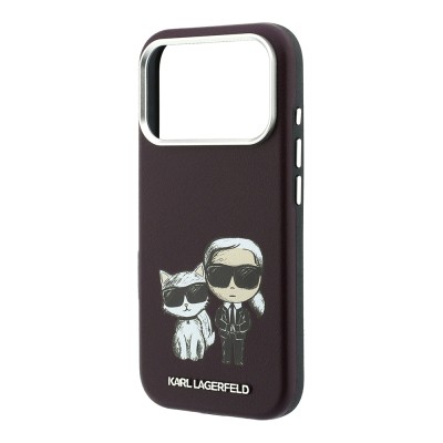 Apple iPhone 18 Pro Case – Karl Lagerfeld Officially Licensed M-Safe Charging Compatible K&C Bodies Sketch PU Cover - 6