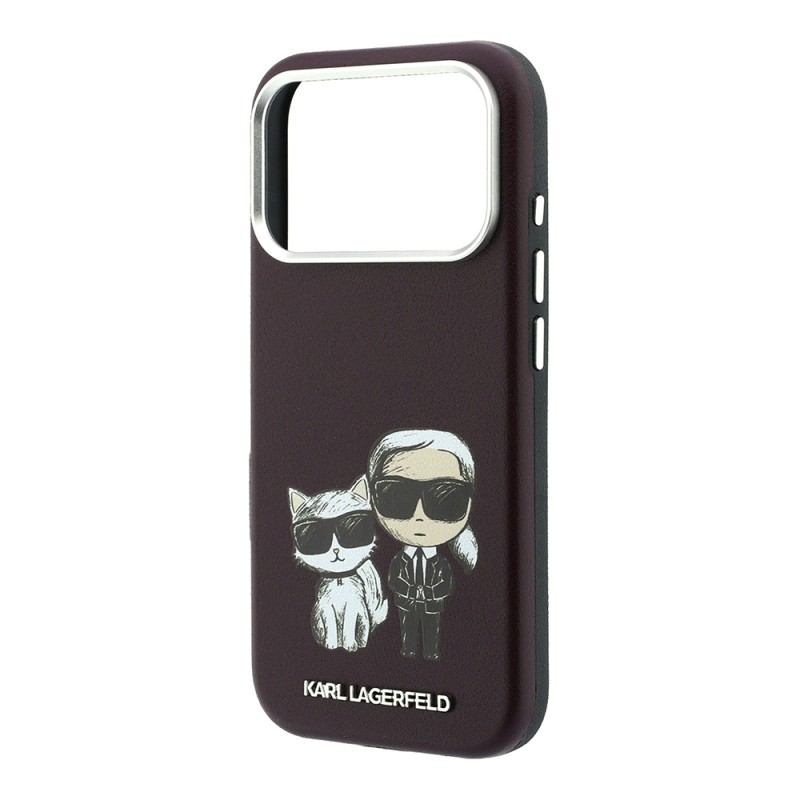 Apple iPhone 18 Pro Case – Karl Lagerfeld Officially Licensed M-Safe Charging Compatible K&C Bodies Sketch PU Cover - 6