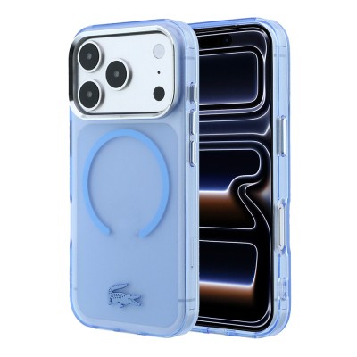 Apple iPhone 18 Pro Case – Lacoste Officially Licensed M-Safe C-Magnet IML Frosted Cover with Iconic Crocodile Logo - 1