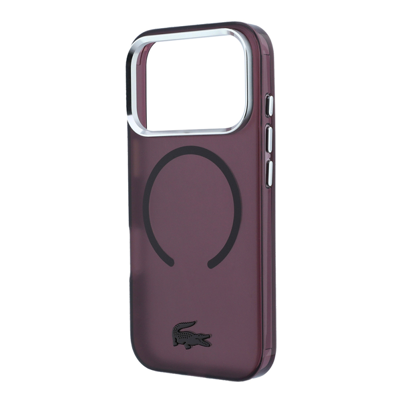 Apple iPhone 18 Pro Case – Lacoste Officially Licensed M-Safe C-Magnet IML Frosted Cover with Iconic Crocodile Logo - 16
