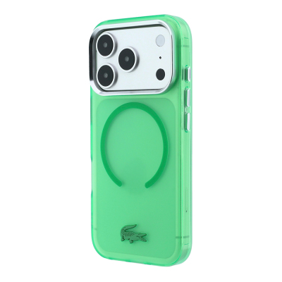 Apple iPhone 18 Pro Case – Lacoste Officially Licensed M-Safe C-Magnet IML Frosted Cover with Iconic Crocodile Logo - 34