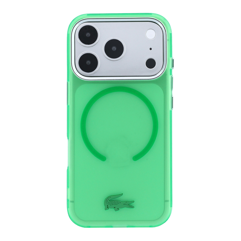 Apple iPhone 18 Pro Case – Lacoste Officially Licensed M-Safe C-Magnet IML Frosted Cover with Iconic Crocodile Logo - 35