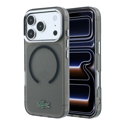 Apple iPhone 18 Pro Case – Lacoste Officially Licensed M-Safe Compatible – IML Frosted Cover with Glossy Crocodile Logo - 1