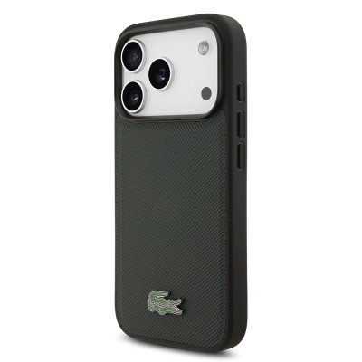 Apple iPhone 18 Pro Case, Lacoste Original Licensed, M-safe Charging Feature, PU Piqué Patterned Cover with Metal Logo. - 7