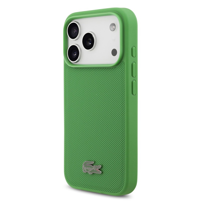Apple iPhone 18 Pro Case, Lacoste Original Licensed, M-safe Charging Feature, PU Piqué Patterned Cover with Metal Logo. - 14