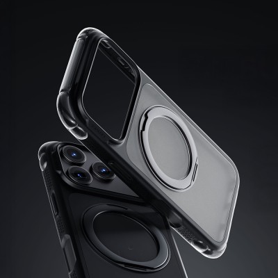 Apple iPhone 18 Pro Case Lenyes Air Bumper Series M-safe Charging Enabled Airbag Designed Stand Cover - 5