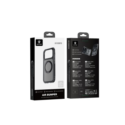 Apple iPhone 18 Pro Case Lenyes Air Bumper Series M-safe Charging Enabled Airbag Designed Stand Cover - 11