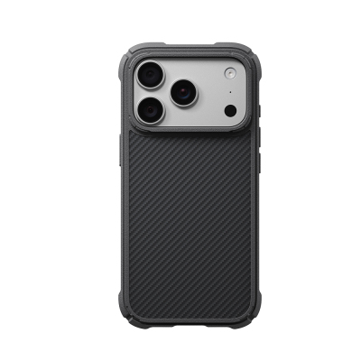 Apple iPhone 18 Pro Case M-safe Charging Enabled 600D Aramid Fiber Pitaka Black-Grey Twill Series Cairn Cover - Pitaka