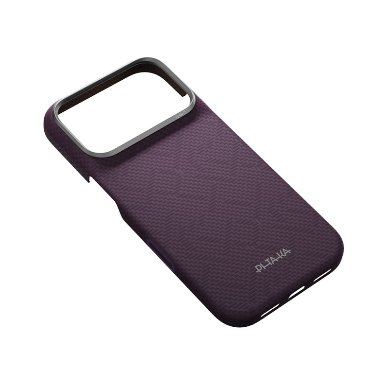 Apple iPhone 18 Pro Case M-safe Charging Enabled Aramid Carbon Fiber Pitaka Weaving Series Cover - 8