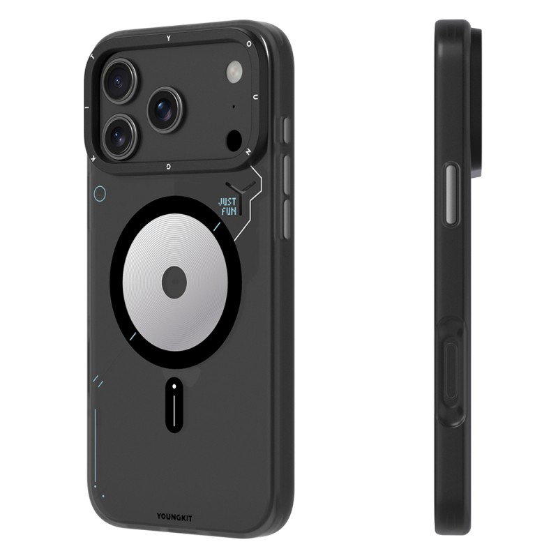 Apple iPhone 18 Pro Case M-safe Charging Feature Disc Patterned Youngkit Disc Battle Cover - 8