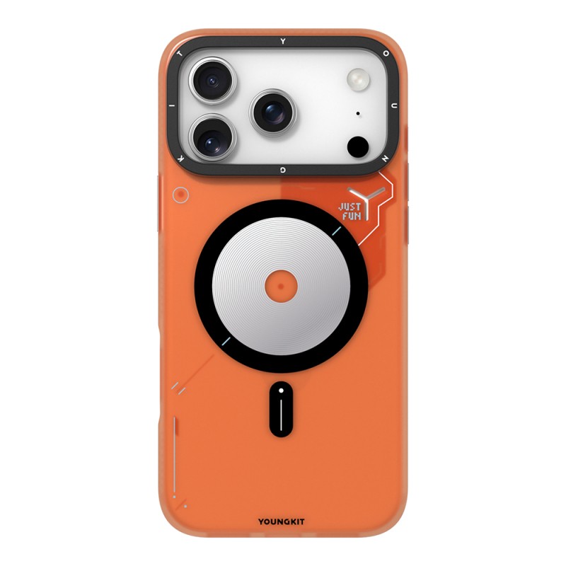 Apple iPhone 18 Pro Case M-safe Charging Feature Disc Patterned Youngkit Disc Battle Cover - 4