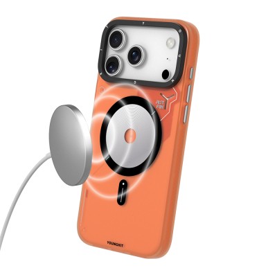 Apple iPhone 18 Pro Case M-safe Charging Feature Disc Patterned Youngkit Disc Battle Cover - 11