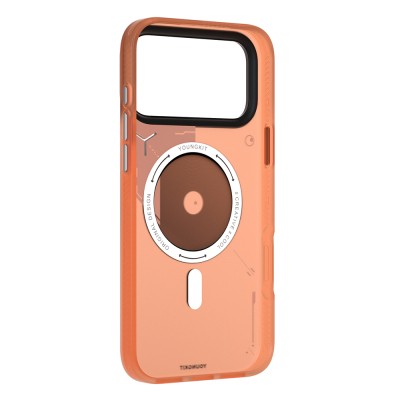 Apple iPhone 18 Pro Case M-safe Charging Feature Disc Patterned Youngkit Disc Battle Cover - 12