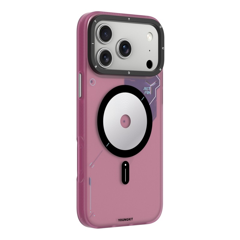 Apple iPhone 18 Pro Case M-safe Charging Feature Disc Patterned Youngkit Disc Battle Cover - 18