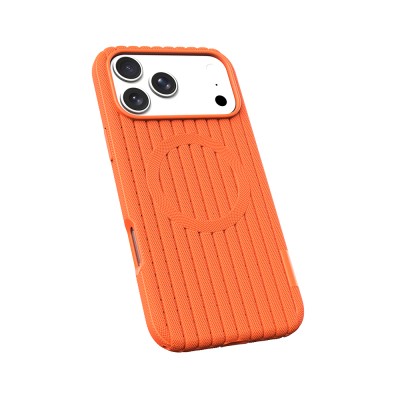 Apple iPhone 18 Pro Case M-Safe Charging Feature Striped Fabric Texture Zore Paris Lorin Cover - 11