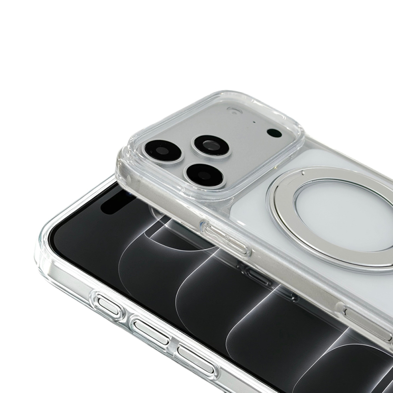 Apple iPhone 18 Pro Case M-Safe Charging Feature Zore Luzer 360 Stand Cover - 11