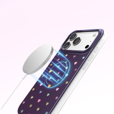 Apple iPhone 18 Pro Case M-Safe Charging Feature Zore Paris Axen Hard PC Cover - 16