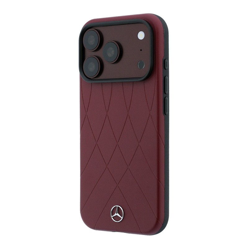 Apple iPhone 18 Pro Case – Mercedes-Benz Officially Licensed "Crossed Lines" Cover with 3D Metal Logo and MagSafe Charging Compatibility - 3