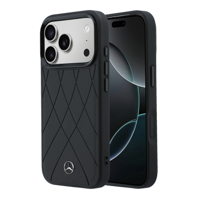 Apple iPhone 18 Pro Case – Mercedes-Benz Officially Licensed "Crossed Lines" Cover with 3D Metal Logo and MagSafe Charging Compatibility - 2