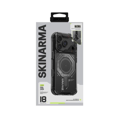 Apple iPhone 18 Pro Case SkinArma M-safe Charging Enabled Airbag Design Magma Cover - 33