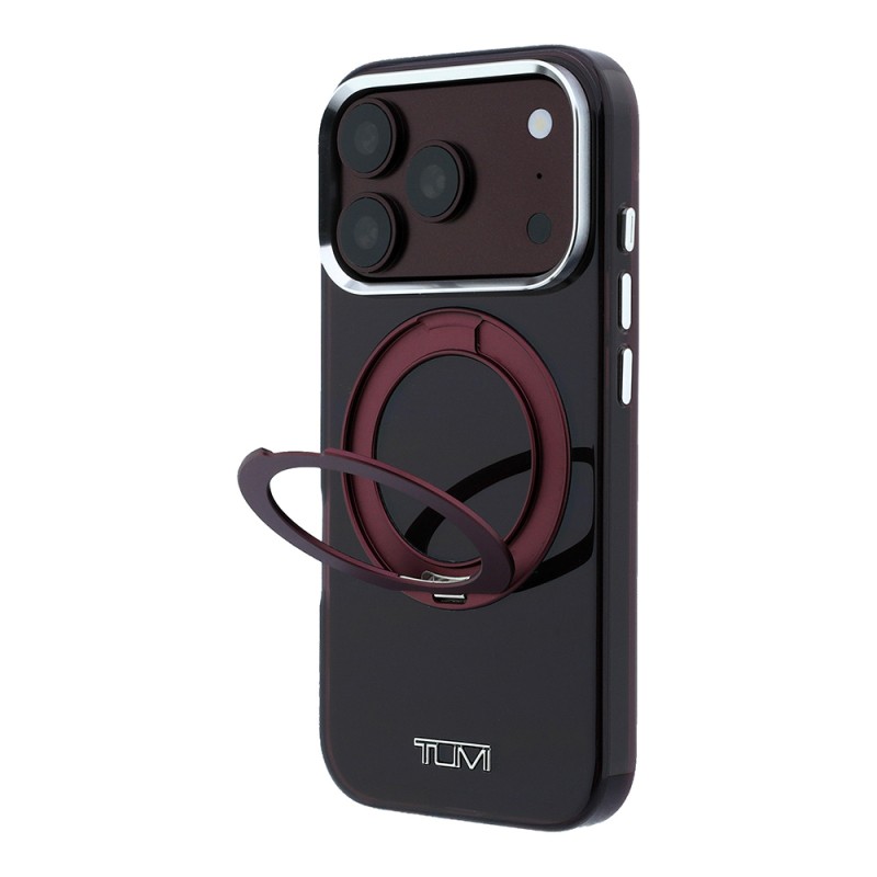 Apple iPhone 18 Pro Case TUMI Original Licensed M-safe Charging Feature 360-Degree Rotating Stand Transparent Cover - 2