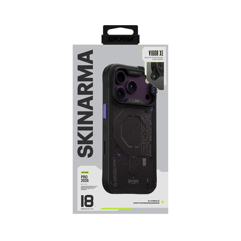 Apple iPhone 18 Pro Case with M-Safe Charging Feature and Airbag Design Skinarma Vigor XE Cover - 32