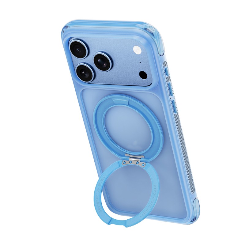 Apple iPhone 18 Pro Case Wiwu AG-203 AeroGuard Ultra Series M-safe Charging Enabled Airbag Designed Stand Cover - 9