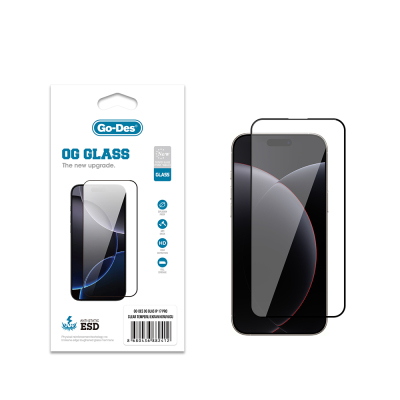 Apple iPhone 18 Pro Go Des OG Glass Antistatik Temperli Cam Ekran Koruyucu - Go Des