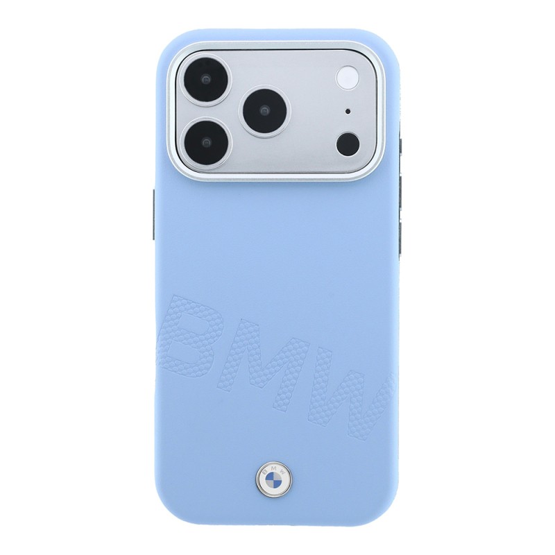 Apple iPhone 18 Pro Kılıf BMW Orjinal Lisanslı M-safe Şarj Özellikli Kabartma Tasarımlı PU Metal Logolu Kapak - 6