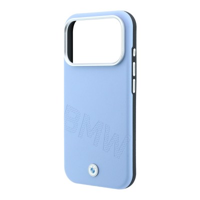 Apple iPhone 18 Pro Kılıf BMW Orjinal Lisanslı M-safe Şarj Özellikli Kabartma Tasarımlı PU Metal Logolu Kapak - 9