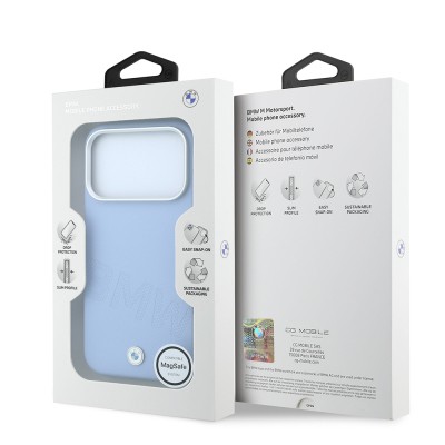 Apple iPhone 18 Pro Kılıf BMW Orjinal Lisanslı M-safe Şarj Özellikli Kabartma Tasarımlı PU Metal Logolu Kapak - 11