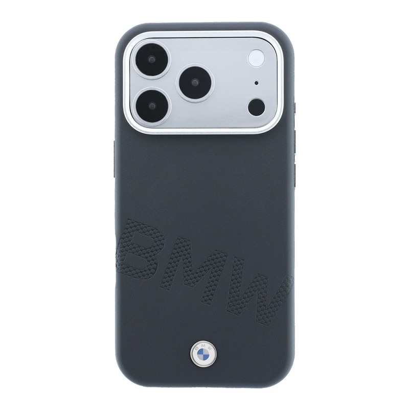 Apple iPhone 18 Pro Kılıf BMW Orjinal Lisanslı M-safe Şarj Özellikli Kabartma Tasarımlı PU Metal Logolu Kapak - 13