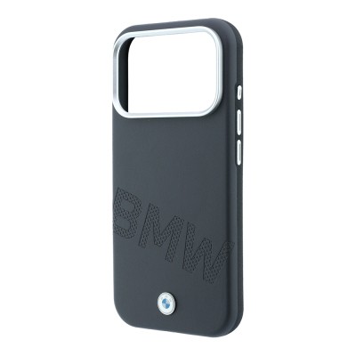 Apple iPhone 18 Pro Kılıf BMW Orjinal Lisanslı M-safe Şarj Özellikli Kabartma Tasarımlı PU Metal Logolu Kapak - 16