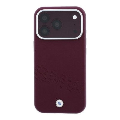 Apple iPhone 18 Pro Kılıf BMW Orjinal Lisanslı M-safe Şarj Özellikli Kabartma Tasarımlı PU Metal Logolu Kapak - 27