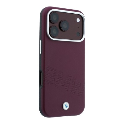 Apple iPhone 18 Pro Kılıf BMW Orjinal Lisanslı M-safe Şarj Özellikli Kabartma Tasarımlı PU Metal Logolu Kapak - 28