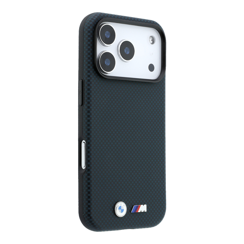 Apple iPhone 18 Pro Kılıf BMW Orjinal Lisanslı M-safe Şarj Özellikli M Logolu Lastik İzi Desenli Kapak - 28