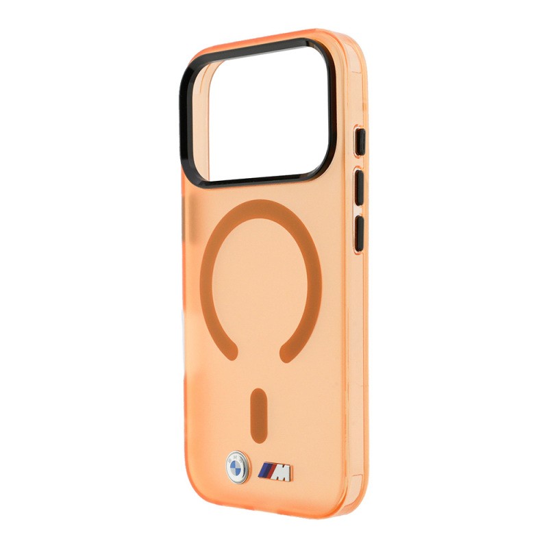 Apple iPhone 18 Pro Kılıf BMW Orjinal Lisanslı M-safe Şarj Özellikli Metal Buton Tasarımlı Buzlu IML Baskılı Kapak - 6