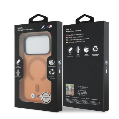 Apple iPhone 18 Pro Kılıf BMW Orjinal Lisanslı M-safe Şarj Özellikli Metal Buton Tasarımlı Buzlu IML Baskılı Kapak - 8