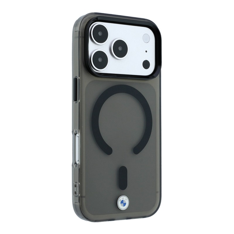 Apple iPhone 18 Pro Kılıf BMW Orjinal Lisanslı M-safe Şarj Özellikli Metal Logolu Buzlu IML Baskılı Kapak - 4