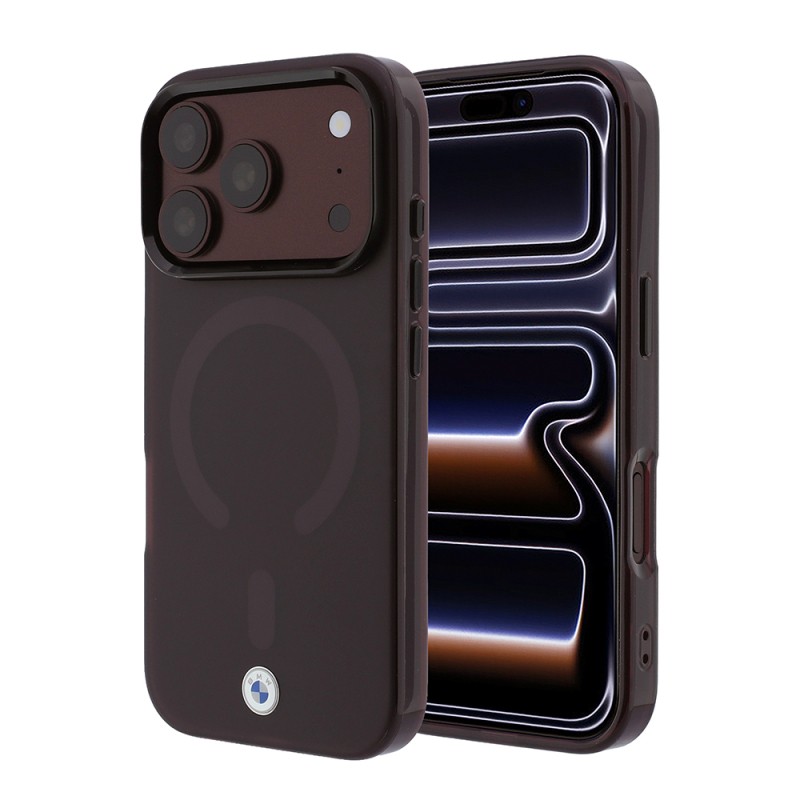 Apple iPhone 18 Pro Kılıf BMW Orjinal Lisanslı M-safe Şarj Özellikli Metal Logolu Buzlu IML Baskılı Kapak - 9