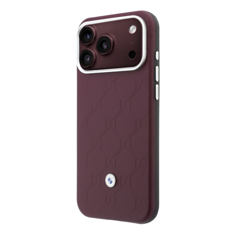 Apple iPhone 18 Pro Kılıf BMW Orjinal Lisanslı M-safe Şarj Özellikli Metal Logolu Kabartmalı Kapitone Deri Kartlıklı Kapak - 14