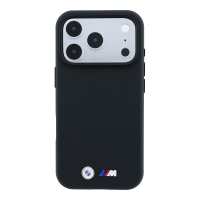 Apple iPhone 18 Pro Kılıf BMW Orjinal Lisanslı M-safe Şarj Özellikli Metal Logolu Karbon Fiber Kevlar Kapak - 9