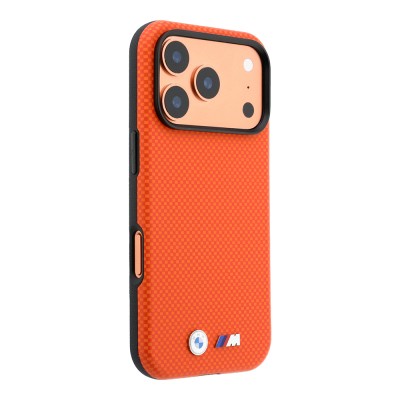 Apple iPhone 18 Pro Kılıf BMW Orjinal Lisanslı M-safe Şarj Özellikli Metal Logolu Karbon Fiber Kevlar Kapak - 14