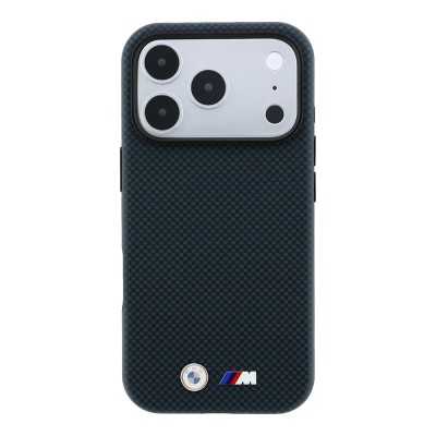 Apple iPhone 18 Pro Kılıf BMW Orjinal Lisanslı M-safe Şarj Özellikli Metal Logolu Karbon Fiber Kevlar Kapak - 11