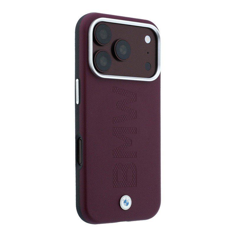 Apple iPhone 18 Pro Kılıf BMW Orjinal Lisanslı M-safe Şarj Özellikli Ortalı Sıcak Damga Logolu Deri Kapak - 4