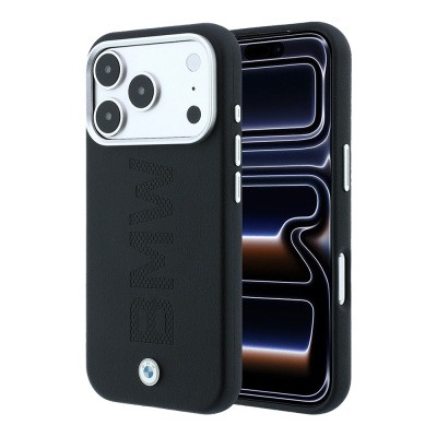 Apple iPhone 18 Pro Kılıf BMW Orjinal Lisanslı M-safe Şarj Özellikli Ortalı Sıcak Damga Logolu Deri Kapak - 9