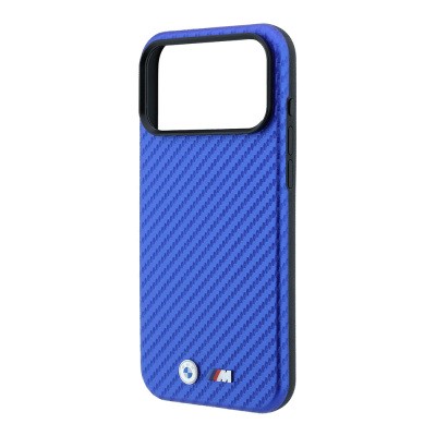 Apple iPhone 18 Pro Kılıf BMW Orjinal Lisanslı M-safe Şarj Özellikli PU Karbon Tasarımlı Metal Logolu Kapak - 14