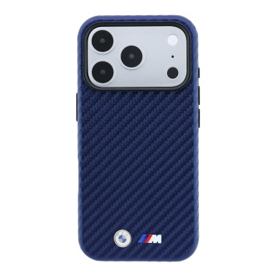 Apple iPhone 18 Pro Kılıf BMW Orjinal Lisanslı M-safe Şarj Özellikli PU Karbon Tasarımlı Metal Logolu Kapak - 17