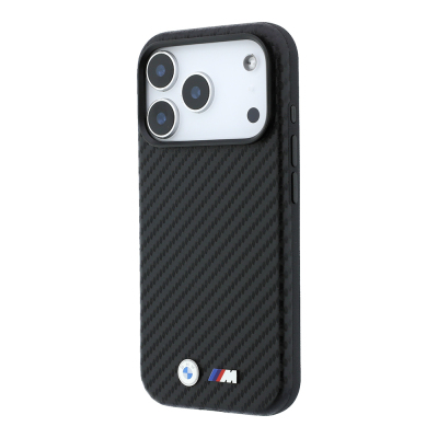 Apple iPhone 18 Pro Kılıf BMW Orjinal Lisanslı M-safe Şarj Özellikli PU Karbon Tasarımlı Metal Logolu Kapak - 26