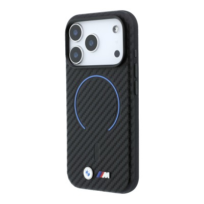 Apple iPhone 18 Pro Kılıf BMW Orjinal Lisanslı M-safe Şarj Özellikli PU Metal Logolu Kırmızı Halka Tasarımlı Kapak - 10